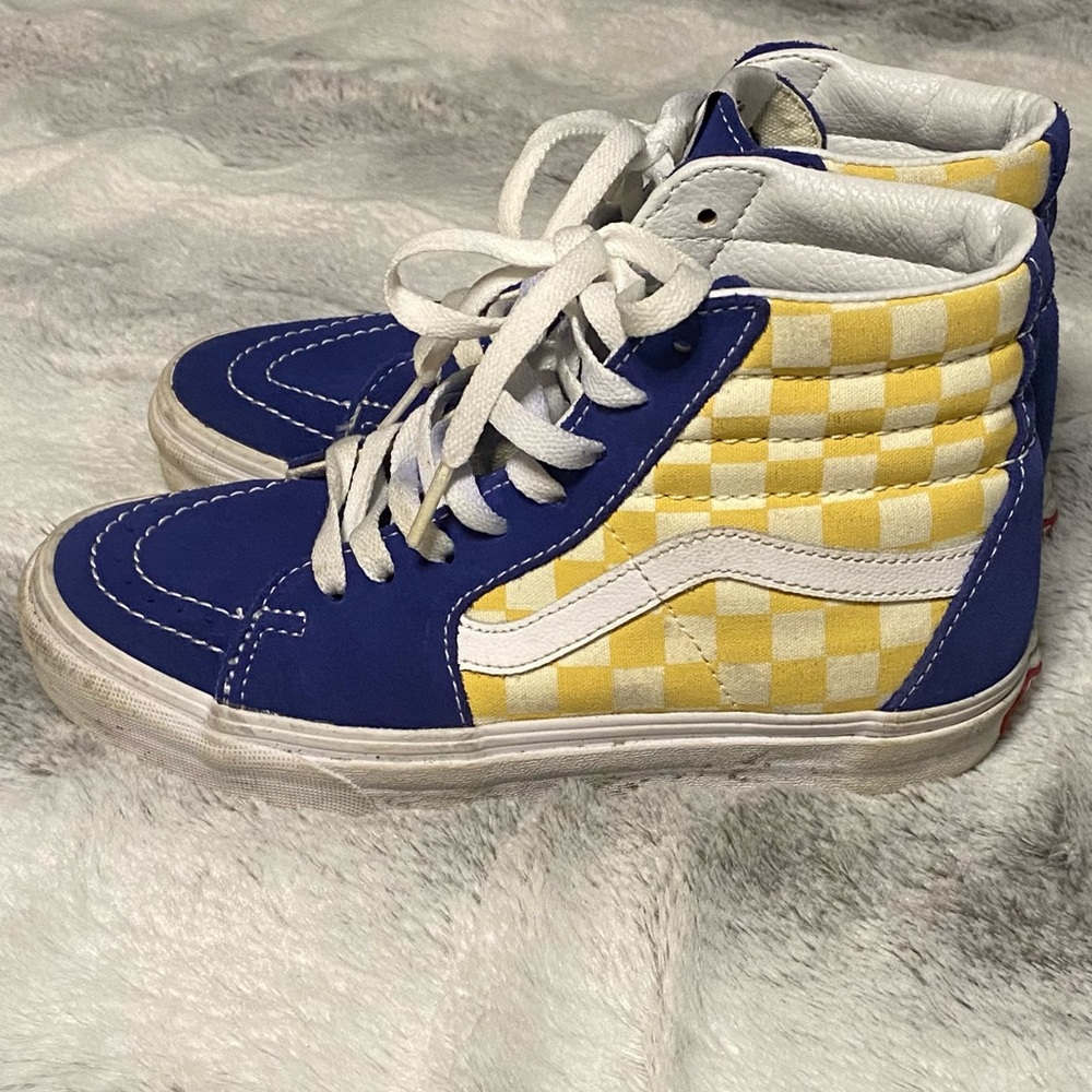 Vans Blue Bmx Checkerboard Sk8-hi